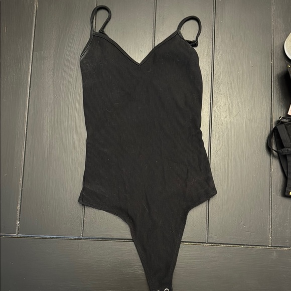 American Eagle Outfitters Tops - American Eagle Black Ribbed Bodysuit